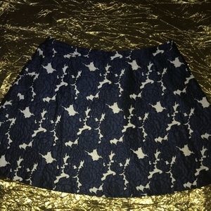 Flower print flare skirt